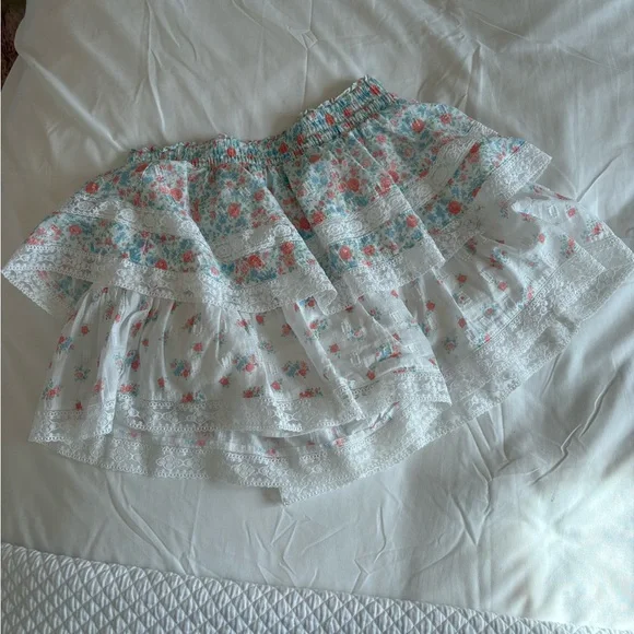 Altar’d State Floral Lace Ruffle Skort - Picture 3 of 4